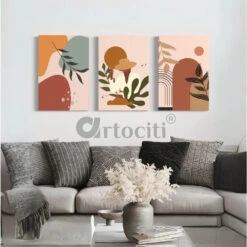 Boho Chic Canvas Painting (Set Of 3)(Boho Chic Canvas Painting Set Of 3)