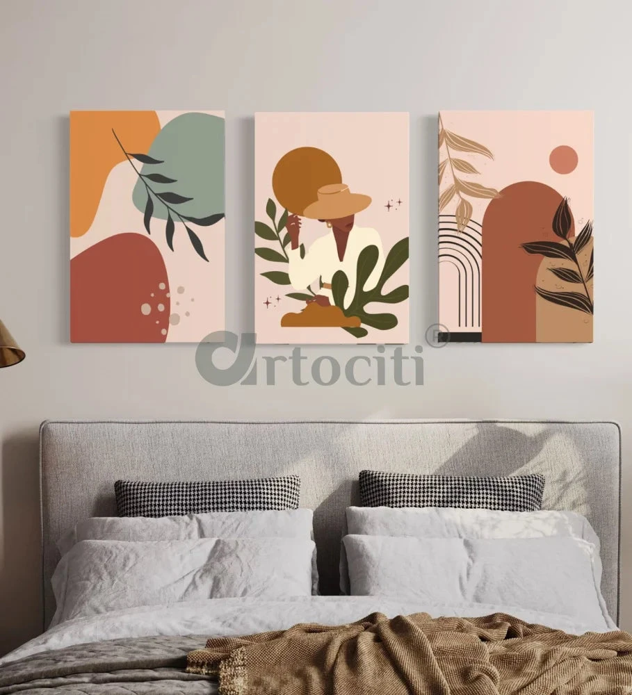 Boho Chic Canvas Painting (Set Of 3)(Boho Chic Canvas Painting Set Of 3) 5 Boho Chic Canvas Painting (Set Of 3)(Boho Chic Canvas Painting Set Of 3) - Image 3