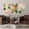 Boho Chic Design Canvas Painting Set Of 3(Abstract Minimalistic Design Boho Chic Canvas Painting Set Of 3 Ready To Hang By Artociti) -Artociti Sale Store boho chic design canvas painting set of 3 24x16 400
