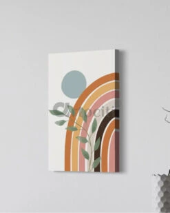 Boho Rainbow & Sun Canvas Giclee Print Boho Chic Canvas(Boho Rainbow Sun Canvas Giclee Print Elevate Your Space Boho Chic Canvas) -Artociti Sale Store boho rainbow sun canvas giclee print chic 18x12 inch 659