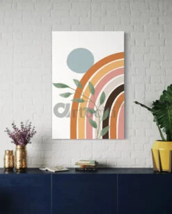 Boho Rainbow & Sun Canvas Giclee Print Boho Chic Canvas(Boho Rainbow Sun Canvas Giclee Print Elevate Your Space Boho Chic Canvas) -Artociti Sale Store boho rainbow sun canvas giclee print chic 24x16 inch 164