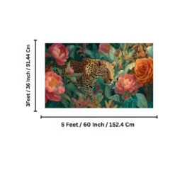 Bold Leopard In Bloom Modern Abstract Jungle Canvas Painting(Bold Leopard In Bloom Modern Abstract Jungle Canvas Painting) -Artociti Sale Store bold leopard in bloom modern abstract jungle canvas painting 177