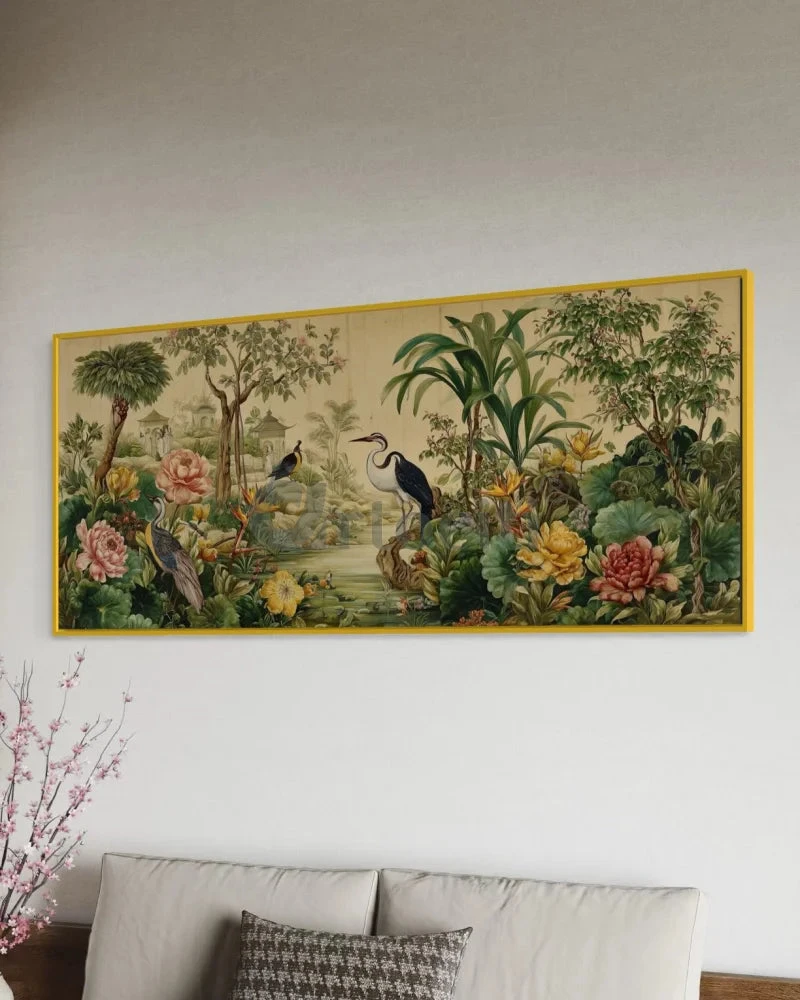 Botanical Garden With Birds Vintage Floral And Bird Modern Abstract Canvas Painting(Botanical Garden With Birds Vintage Floral And Bird Modern Abstract Canvas Painting) 4 Botanical Garden With Birds Vintage Floral And Bird Modern Abstract Canvas Painting(Botanical Garden With Birds Vintage Floral And Bird Modern Abstract Canvas Painting) - Image 2