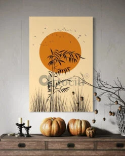 Bright Sunset Bamboo Silhouette & Autumn Birds Boho Chic Canvas Painting(Bright Sunset Bamboo Silhouette Autumn Birds Boho Chic Canvas Painting) 12 Bright Sunset Bamboo Silhouette & Autumn Birds Boho Chic Canvas Painting(Bright Sunset Bamboo Silhouette Autumn Birds Boho Chic Canvas Painting) -Artociti Sale Store bright sunset bamboo silhouette autumn birds boho chic canvas painting 30x20 inches 836
