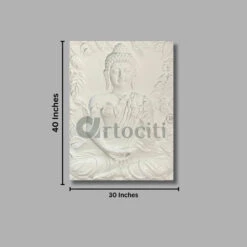 Buddha Surrounded By Leaves 3D Relief Mural Wall Art(Buddha Surrounded By Leaves Meditative Pose 3d Relief Mural Wall Art) -Artociti Sale Store buddha surrounded by leaves 3d relief mural wall art 598