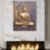 Buddha Under Tree 3D Relief Mural(4x3 & 6x6 Feet)(Large Size Buddha Under Tree 3d Relief Mural In Bronze In Size 4x3 Feet Ready To Hang) -Artociti Sale Store buddha under tree 3d relief mural 4x3 6x6 feet bronze unframed ready to hang 191