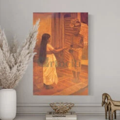 Charity By Raja Ravi Varma Famous Canvas Painting(Charity By Raja Ravi Varma Famous Canvas Painting) -Artociti Sale Store charity by raja ravi varma famous canvas painting 30x20 inch 667