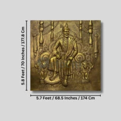 Chattrapati Shivaji Maharaj 3D Relief Mural (6x6 Feet)(6x6 Feet Chattrapati Shivaji Maharaj 3d Relief Mural Wall Art Royal Resin Elegance) -Artociti Sale Store chattrapati shivaji maharaj 3d relief mural 6x6 feet 178