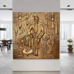 Chattrapati Shivaji Maharaj 3D Relief Mural (6x6 Feet)(6x6 Feet Chattrapati Shivaji Maharaj 3d Relief Mural Wall Art Royal Resin Elegance) -Artociti Sale Store chattrapati shivaji maharaj 3d relief mural 6x6 feet 467