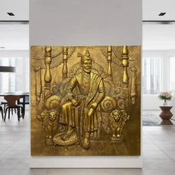Chattrapati Shivaji Maharaj 3D Relief Mural (6x6 Feet)(6x6 Feet Chattrapati Shivaji Maharaj 3d Relief Mural Wall Art Royal Resin Elegance) -Artociti Sale Store chattrapati shivaji maharaj 3d relief mural 6x6 feet 626