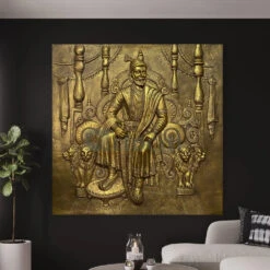 Chattrapati Shivaji Maharaj 3D Relief Mural (6x6 Feet)(6x6 Feet Chattrapati Shivaji Maharaj 3d Relief Mural Wall Art Royal Resin Elegance) -Artociti Sale Store chattrapati shivaji maharaj 3d relief mural 6x6 feet 681