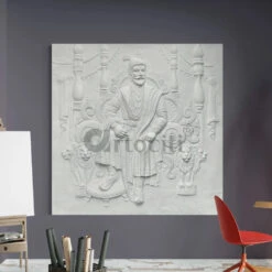 Chattrapati Shivaji Maharaj 3D Relief Mural (6x6 Feet)(6x6 Feet Chattrapati Shivaji Maharaj 3d Relief Mural Wall Art Royal Resin Elegance) -Artociti Sale Store chattrapati shivaji maharaj 3d relief mural 6x6 feet 688