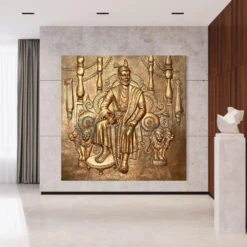 Chattrapati Shivaji Maharaj 3D Relief Mural (6x6 Feet)(6x6 Feet Chattrapati Shivaji Maharaj 3d Relief Mural Wall Art Royal Resin Elegance) -Artociti Sale Store chattrapati shivaji maharaj 3d relief mural 6x6 feet 721