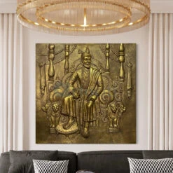 Chattrapati Shivaji Maharaj 3D Relief Mural (6x6 Feet)(6x6 Feet Chattrapati Shivaji Maharaj 3d Relief Mural Wall Art Royal Resin Elegance) -Artociti Sale Store chattrapati shivaji maharaj 3d relief mural 6x6 feet 867