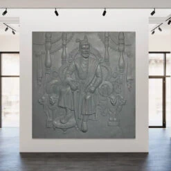 Chattrapati Shivaji Maharaj 3D Relief Mural (6x6 Feet)(6x6 Feet Chattrapati Shivaji Maharaj 3d Relief Mural Wall Art Royal Resin Elegance) -Artociti Sale Store chattrapati shivaji maharaj 3d relief mural 6x6 feet grey 932