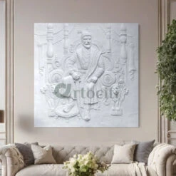 Chattrapati Shivaji Maharaj 3D Relief Mural (6x6 Feet)(6x6 Feet Chattrapati Shivaji Maharaj 3d Relief Mural Wall Art Royal Resin Elegance) -Artociti Sale Store chattrapati shivaji maharaj 3d relief mural 6x6 feet white 718