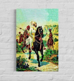 Chattrapati Shivaji Maharaj By Raja Ravi Varma Famous Canvas Painting(Chattrapati Shivaji Maharaj By Raja Ravi Varma Famous Canvas Painting)