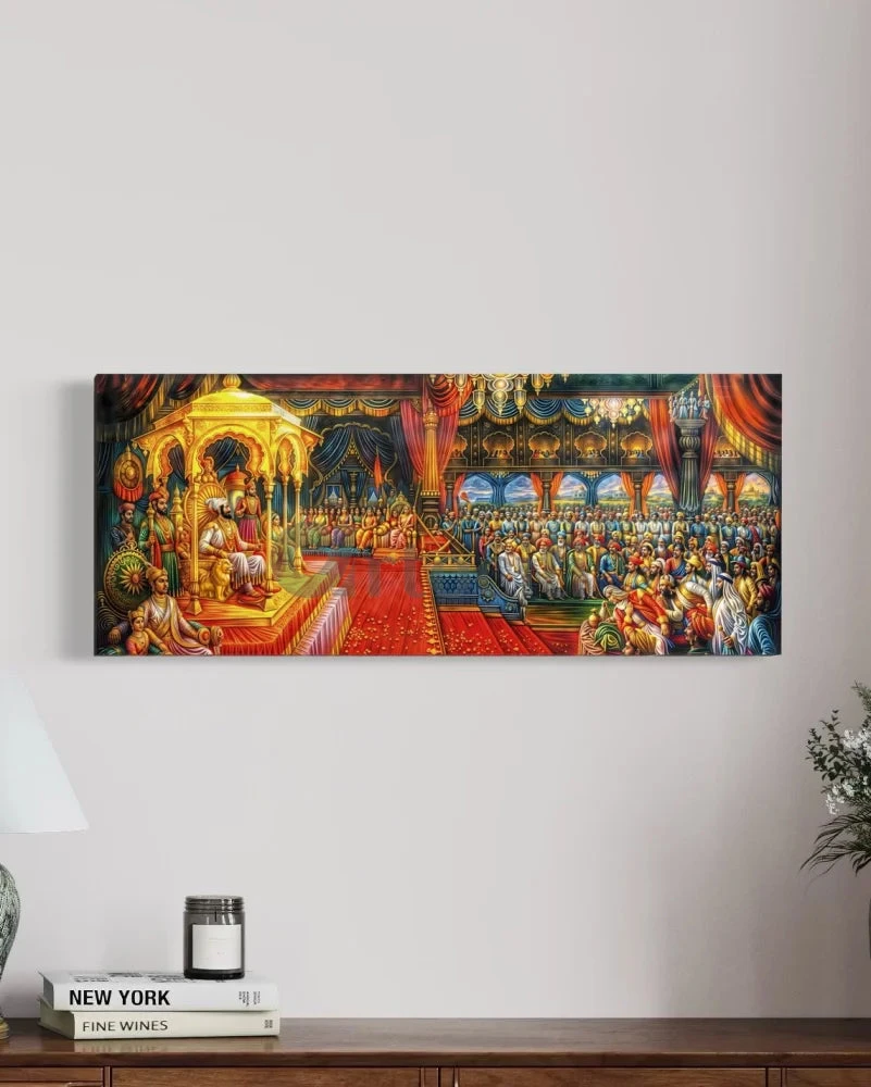 Chhatrapati Shivaji Maharaj Rajyaabhishiek Canvas Giclee Print Wall Art(Chhatrapati Shivaji Maharaj Rajyaabhishiekcoronation Canvas Giclee Print High Quality Wall Art Ready To Hang) 9 Chhatrapati Shivaji Maharaj Rajyaabhishiek Canvas Giclee Print Wall Art(Chhatrapati Shivaji Maharaj Rajyaabhishiekcoronation Canvas Giclee Print High Quality Wall Art Ready To Hang) - Image 7