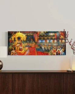 Chhatrapati Shivaji Maharaj Rajyaabhishiek Canvas Giclee Print Wall Art(Chhatrapati Shivaji Maharaj Rajyaabhishiekcoronation Canvas Giclee Print High Quality Wall Art Ready To Hang) 20 Chhatrapati Shivaji Maharaj Rajyaabhishiek Canvas Giclee Print Wall Art(Chhatrapati Shivaji Maharaj Rajyaabhishiekcoronation Canvas Giclee Print High Quality Wall Art Ready To Hang) -Artociti Sale Store chhatrapati shivaji maharaj rajyaabhishiek canvas giclee print wall art 16x39 inch 817