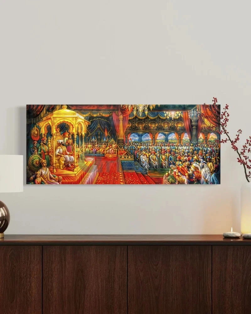 Chhatrapati Shivaji Maharaj Rajyaabhishiek Canvas Giclee Print Wall Art(Chhatrapati Shivaji Maharaj Rajyaabhishiekcoronation Canvas Giclee Print High Quality Wall Art Ready To Hang) 10 Chhatrapati Shivaji Maharaj Rajyaabhishiek Canvas Giclee Print Wall Art(Chhatrapati Shivaji Maharaj Rajyaabhishiekcoronation Canvas Giclee Print High Quality Wall Art Ready To Hang) - Image 8