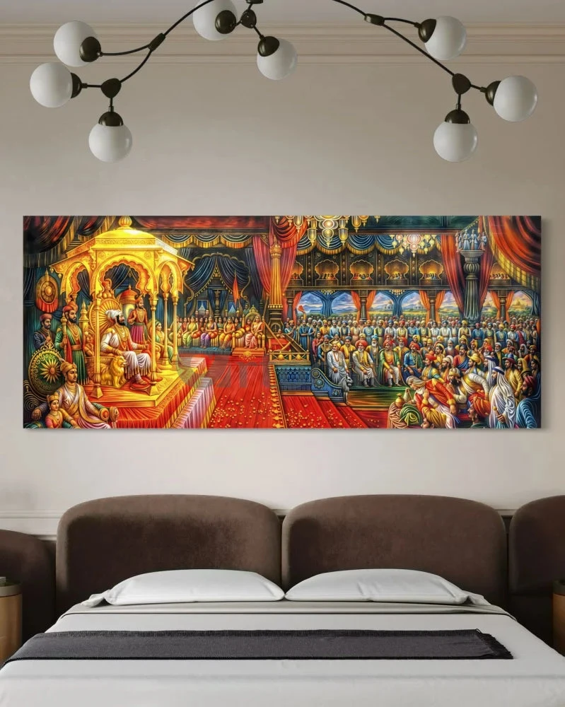 Chhatrapati Shivaji Maharaj Rajyaabhishiek Canvas Giclee Print Wall Art(Chhatrapati Shivaji Maharaj Rajyaabhishiekcoronation Canvas Giclee Print High Quality Wall Art Ready To Hang) 5 Chhatrapati Shivaji Maharaj Rajyaabhishiek Canvas Giclee Print Wall Art(Chhatrapati Shivaji Maharaj Rajyaabhishiekcoronation Canvas Giclee Print High Quality Wall Art Ready To Hang) - Image 3