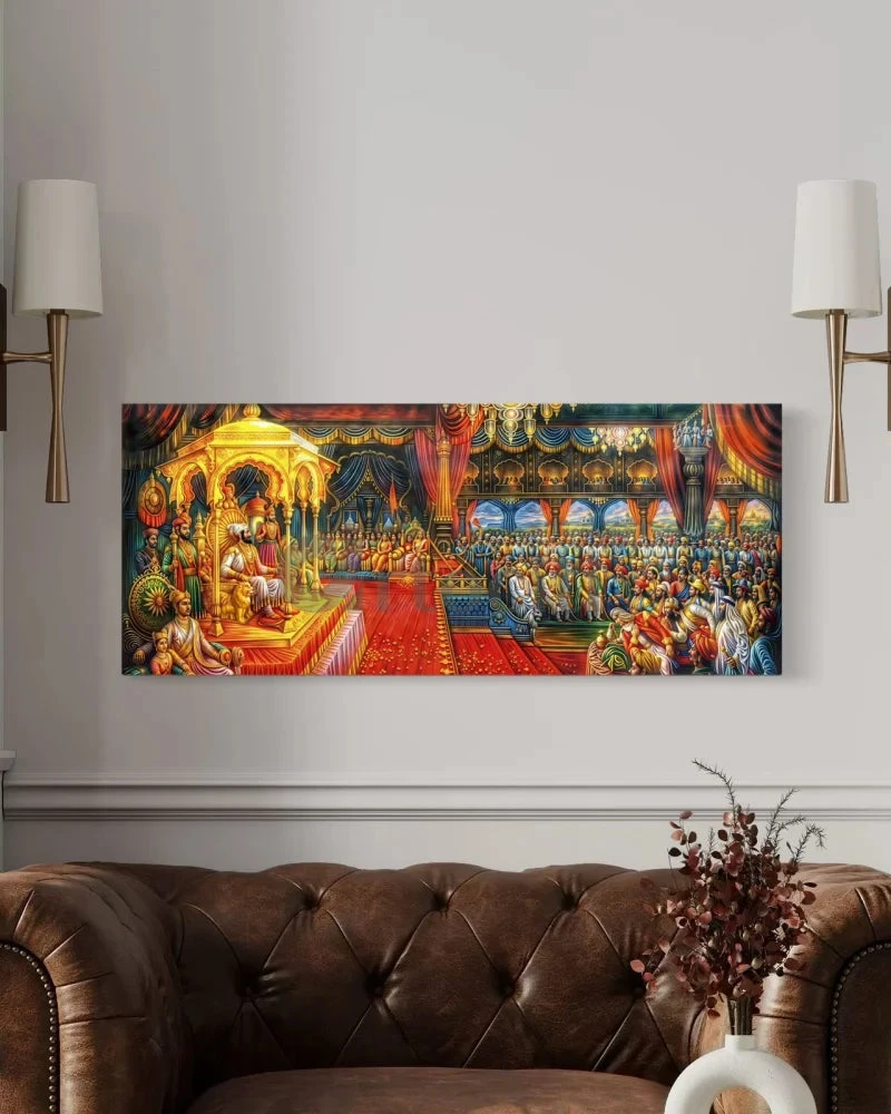 Chhatrapati Shivaji Maharaj Rajyaabhishiek Canvas Giclee Print Wall Art(Chhatrapati Shivaji Maharaj Rajyaabhishiekcoronation Canvas Giclee Print High Quality Wall Art Ready To Hang) 8 Chhatrapati Shivaji Maharaj Rajyaabhishiek Canvas Giclee Print Wall Art(Chhatrapati Shivaji Maharaj Rajyaabhishiekcoronation Canvas Giclee Print High Quality Wall Art Ready To Hang) - Image 6