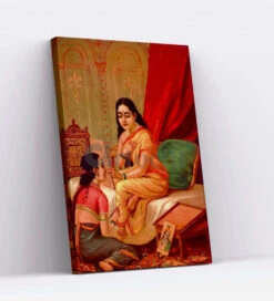 Chitralekha By Raja Ravi Varma Famous Canvas Painting(Chitralekha By Raja Ravi Varma Famous Canvas Painting) -Artociti Sale Store chitralekha by raja ravi varma famous canvas painting 30x20 inches verma 592