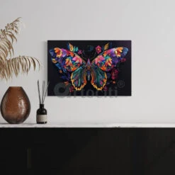 Colorful Butterfly Modern Abstract Canvas Giclee Print(Colorful Butterfly Modern Abstract Canvas Giclee Print) -Artociti Sale Store colorful butterfly modern abstract canvas giclee print 185