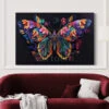 Colorful Butterfly Modern Abstract Canvas Giclee Print(Colorful Butterfly Modern Abstract Canvas Giclee Print) -Artociti Sale Store colorful butterfly modern abstract canvas giclee print 48x32 inches 824