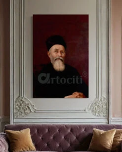 Dadabhai Naoroji By Raja Ravi Varma Famous Canvas Painting(Dadabhai Naoroji By Raja Ravi Varma Famous Canvas Painting)