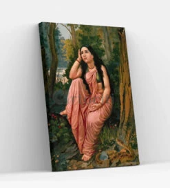 Damayanti Deserted In The Forest By Raja Ravi Varma Famous Canvas Painting(Damayanti Deserted In The Forest By Raja Ravi Varma Famous Canvas Painting) -Artociti Sale Store damayanti deserted in the forest by raja ravi varma famous canvas painting 30x20 inches verma 173
