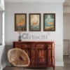 Deer Trio - Graceful Vintage Canvas Prints Set Of 3(Deer Trio Graceful Vintage Canvas Prints In Various Sizes 380 Gsm Quality) -Artociti Sale Store deer trio graceful vintage canvas prints set of 3 24x16 inches 888