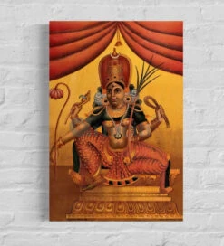 Devi In Benign Aspect By Raja Ravi Varma Famous Canvas Painting(Devi In Benign Aspect By Raja Ravi Varma Famous Canvas Painting)