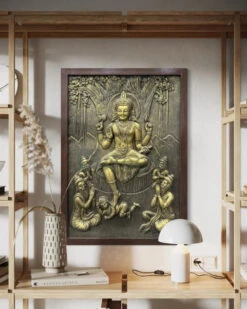 Divine Enlightenment Dakshinamurthy 3D Relief Mural(Divine Enlightenment Dakshinamurthy 3d Relief Mural) -Artociti Sale Store divine enlightenment dakshinamurthy 3d relief mural wall art 290