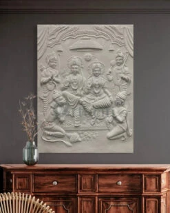 Divine Ram Darbar 3D Relief Mural Wall Art(Divine Ram Darbar 3d Relief Mural Epitome Of Spiritual Elegance) -Artociti Sale Store divine ram darbar 3d relief mural wall art 150