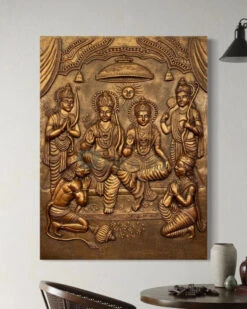 Divine Ram Darbar 3D Relief Mural Wall Art(Divine Ram Darbar 3d Relief Mural Epitome Of Spiritual Elegance) -Artociti Sale Store divine ram darbar 3d relief mural wall art 633