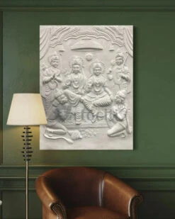Divine Ram Darbar 3D Relief Mural Wall Art(Divine Ram Darbar 3d Relief Mural Epitome Of Spiritual Elegance) -Artociti Sale Store divine ram darbar 3d relief mural wall art 666