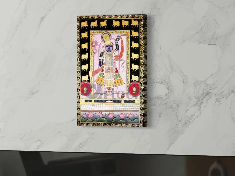 Divine Splendor Lord Shreenath Ji Pichwai Canvas Giclee Print(Divine Splendor Lord Shreenath Ji Pichwai Canvas Giclee Print Embrace Tradition In Every Inch) 4 Divine Splendor Lord Shreenath Ji Pichwai Canvas Giclee Print(Divine Splendor Lord Shreenath Ji Pichwai Canvas Giclee Print Embrace Tradition In Every Inch) - Image 2