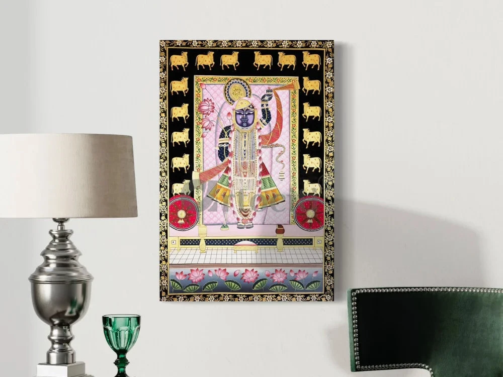 Divine Splendor Lord Shreenath Ji Pichwai Canvas Giclee Print(Divine Splendor Lord Shreenath Ji Pichwai Canvas Giclee Print Embrace Tradition In Every Inch) 3 Divine Splendor Lord Shreenath Ji Pichwai Canvas Giclee Print(Divine Splendor Lord Shreenath Ji Pichwai Canvas Giclee Print Embrace Tradition In Every Inch)