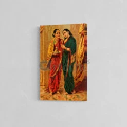 Draupadi Sudeshna By Raja Ravi Varma Canvas Painting(Draupadi Sudeshna By Raja Ravi Varma Famous Canvas Painting) -Artociti Sale Store draupadi sudeshna by raja ravi varma canvas painting 18x12 inch 932