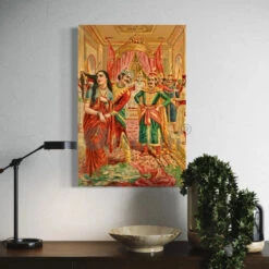 Draupadi Vastraharan By Raja Ravi Varma Famous Canvas Painting(Draupadi Vastraharan By Raja Ravi Varma Famous Canvas Painting) 11 Draupadi Vastraharan By Raja Ravi Varma Famous Canvas Painting(Draupadi Vastraharan By Raja Ravi Varma Famous Canvas Painting) -Artociti Sale Store draupadi vastraharan by raja ravi varma famous canvas painting 18x12 inch 177