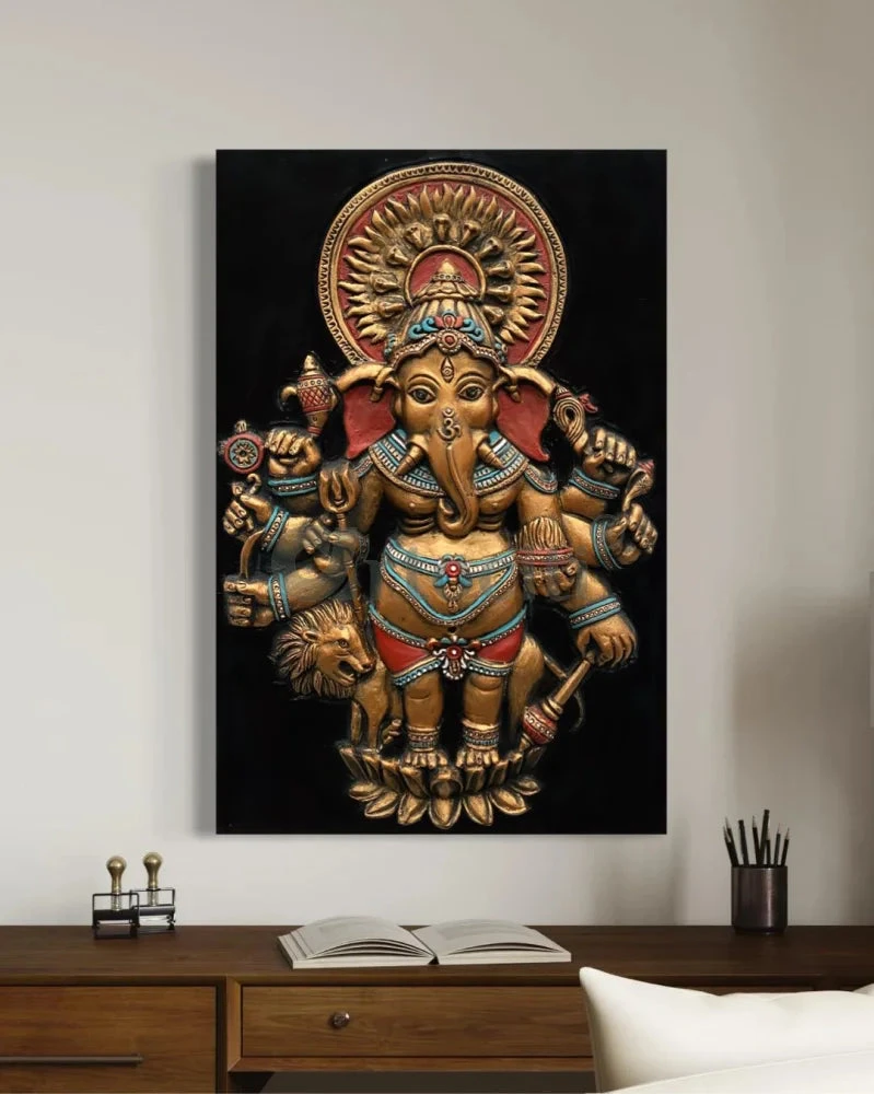 Drishti Ganesha 3D Relief Mural Wall Art(Drishti Ganesha 3d Relief Mural Wall Art Shubh Drishti Vighnaharta Ganesh Idol) 7 Drishti Ganesha 3D Relief Mural Wall Art(Drishti Ganesha 3d Relief Mural Wall Art Shubh Drishti Vighnaharta Ganesh Idol) - Image 5