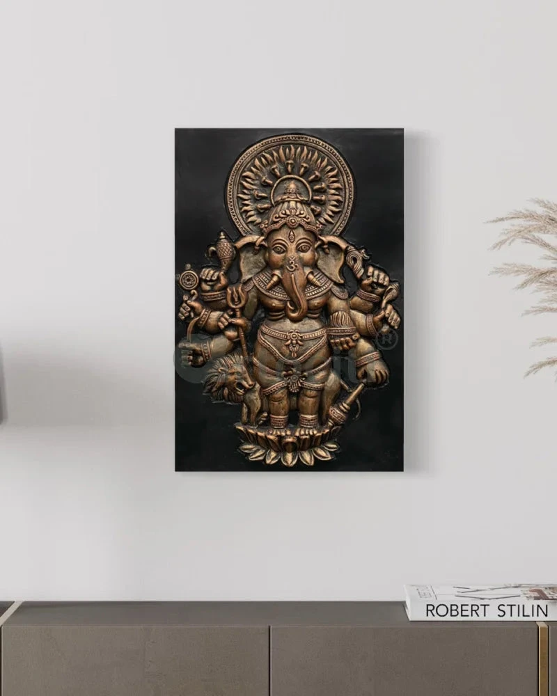 Drishti Ganesha 3D Relief Mural Wall Art(Drishti Ganesha 3d Relief Mural Wall Art Shubh Drishti Vighnaharta Ganesh Idol) 5 Drishti Ganesha 3D Relief Mural Wall Art(Drishti Ganesha 3d Relief Mural Wall Art Shubh Drishti Vighnaharta Ganesh Idol) - Image 3