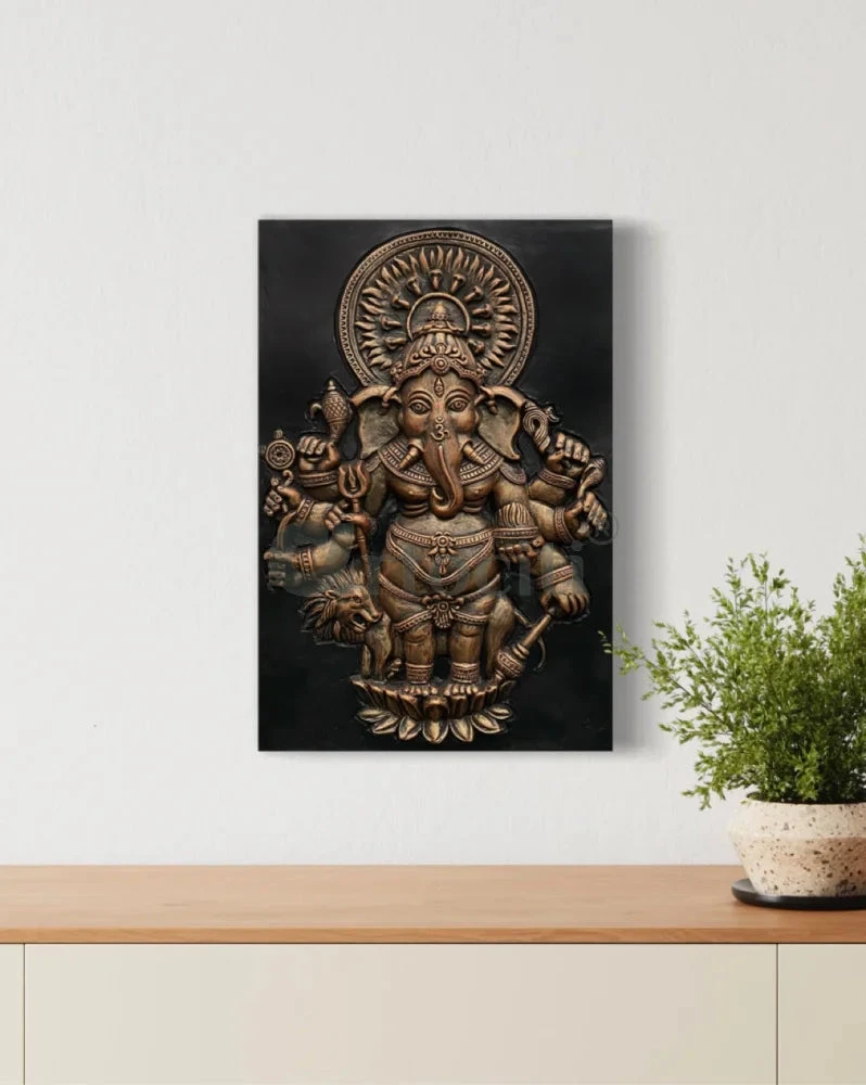 Drishti Ganesha 3D Relief Mural Wall Art(Drishti Ganesha 3d Relief Mural Wall Art Shubh Drishti Vighnaharta Ganesh Idol) 4 Drishti Ganesha 3D Relief Mural Wall Art(Drishti Ganesha 3d Relief Mural Wall Art Shubh Drishti Vighnaharta Ganesh Idol) - Image 2