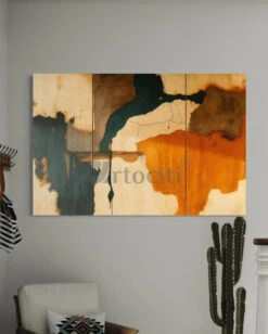 Elation VII By Artist Dora Stork | Rustic Earth Modern Abstract Canvas Painting(Elation Vii By Artist Dora Stork Rustic Earth Modern Abstract Canvas Painting)