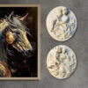 European Theme 3D Wall Hanging Sculpture Set Of 2(European Theme 3d Wall Hanging Ready To Hang 3d Wall Sculpture 2) -Artociti Sale Store european theme 3d wall hanging sculpture set of 2 491