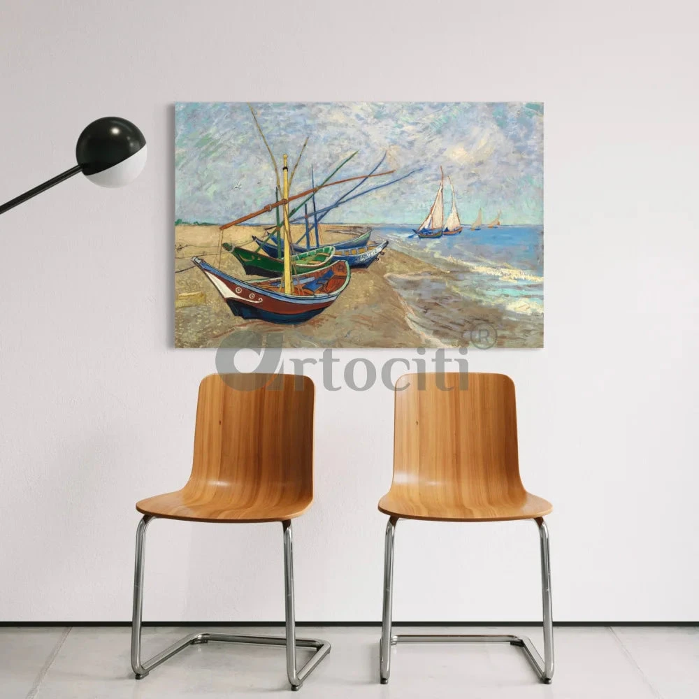 Fishing Boats On The Beach At Saintes Maries By Vincent Van Gogh Canvas Giclee Print(Fishing Boats On The Beach At Saintes Maries By Vincent Van Gogh Canvas Print Dive Into Tranquil Waters Of Artistry) 7 Fishing Boats On The Beach At Saintes Maries By Vincent Van Gogh Canvas Giclee Print(Fishing Boats On The Beach At Saintes Maries By Vincent Van Gogh Canvas Print Dive Into Tranquil Waters Of Artistry) - Image 5