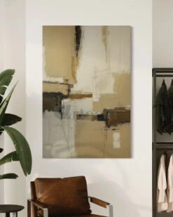 Forms In Abstractions | Abstract In Beige 3 Modern Abstract Canvas Painting(Forms In Abstractions Abstract In Beige 3 Modern Abstract Canvas Painting) -Artociti Sale Store forms in abstractions abstract beige 3 modern canvas painting 48x32 inch 844