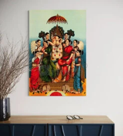 Ganesha And His Two Wives By Raja Ravi Varma Famous Canvas Painting(Ganesha And His Two Wives Riddhi And Siddhi By Raja Ravi Varma Famous Canvas Painting) 14 Ganesha And His Two Wives By Raja Ravi Varma Famous Canvas Painting(Ganesha And His Two Wives Riddhi And Siddhi By Raja Ravi Varma Famous Canvas Painting) -Artociti Sale Store ganesha and his two wives by raja ravi varma famous canvas painting verma 932