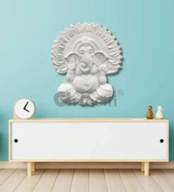 Ganesha With Chakra 3D Relief Mural Wall Art(Ganesha With Chakra 3d Relief Mural Wall Art Divine Harmon Elevate Your Space With Sacred Serenity) -Artociti Sale Store ganesha with chakra 3d relief mural wall art 192